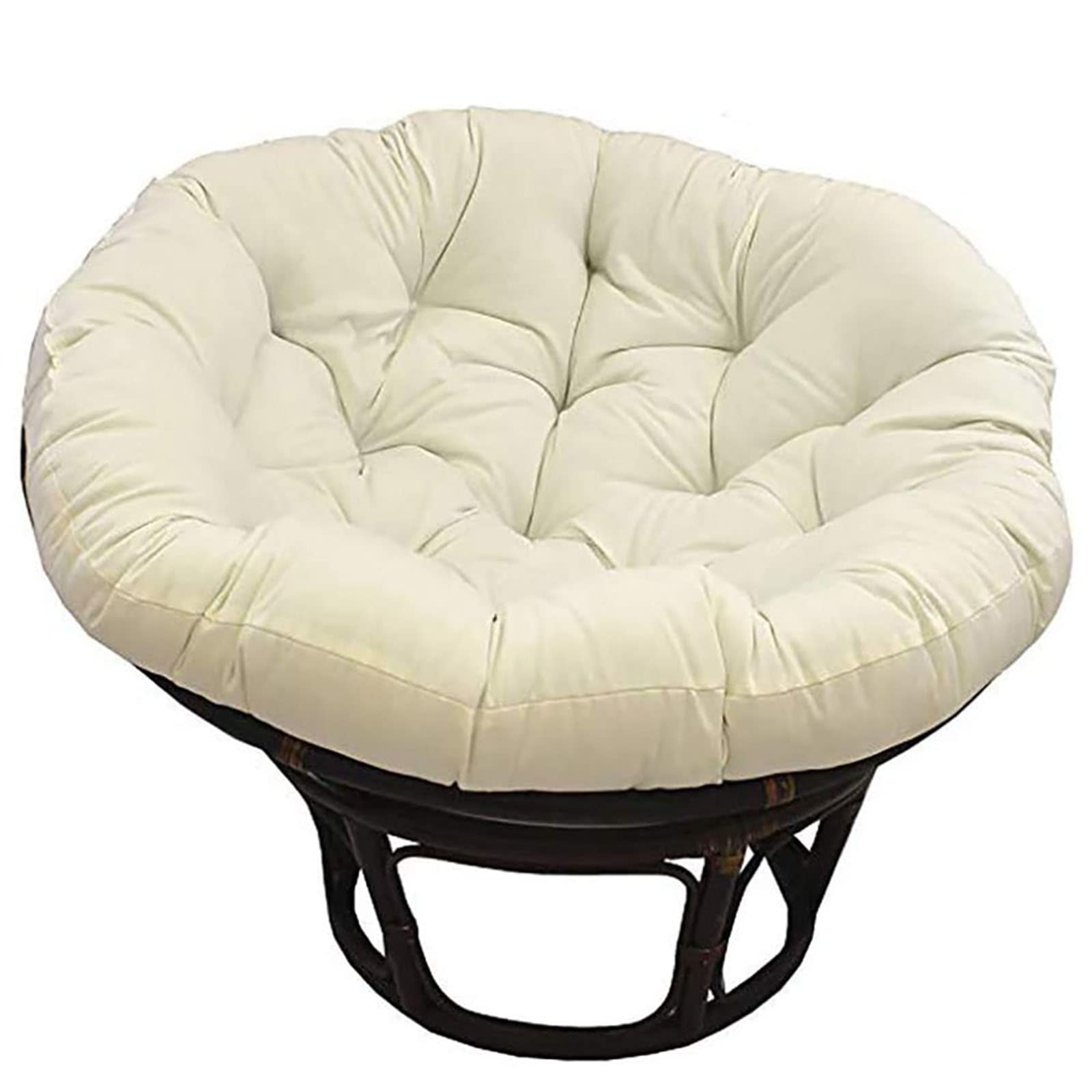SHAIRMB Papasan Round Chair Cushions, Outdoor Waterproof Egg Chair Pad,Thicken Papasan Chair Cushion, Swing Chair Cushion Outdoor, for Outdoor Garden, Balcony and Living Room,ordinaryM,100x100cm