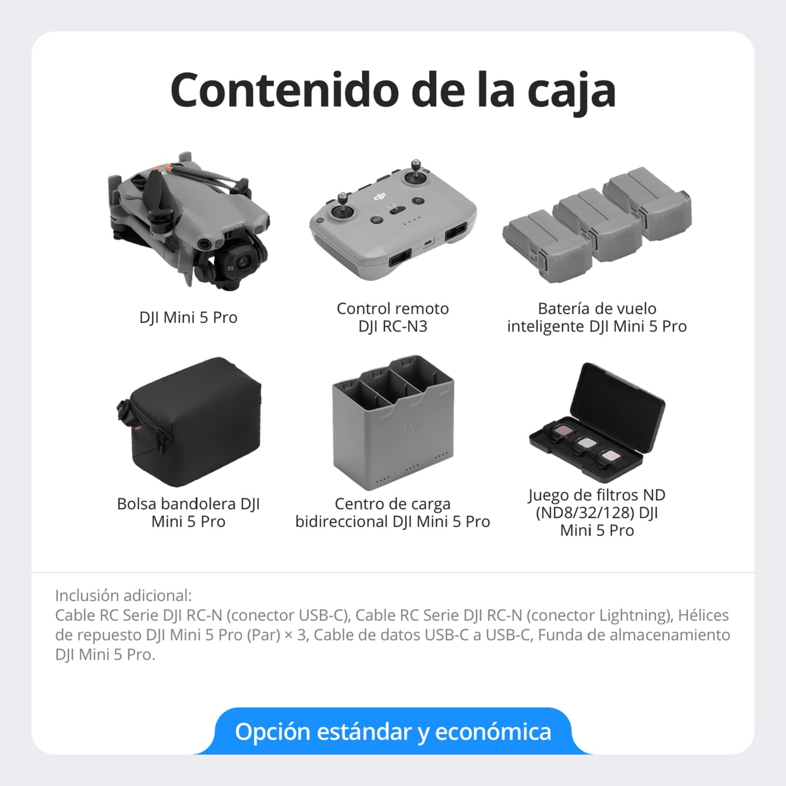 Pack DJI Mini 5 Pro Vuela Más con DJI RC-N3, Certificado C0, Dron con cámara, CMOS de 1 pulgada, Dron 4K para principiantes con detección de obstáculos omnidireccional, ActiveTrack 360° — view 7