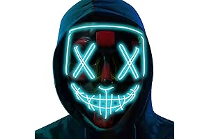 Poptrend Halloween Mask: Spooky Light-Up Accessory for Haunting Festivities