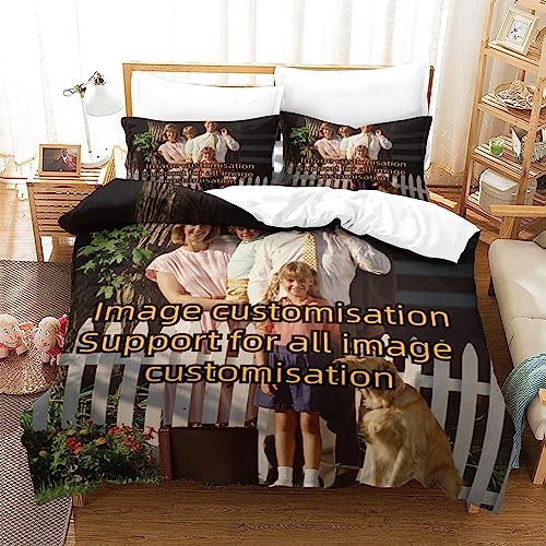 Parure de lit DIY impression 3D personnalisée avec housse de couette et taies