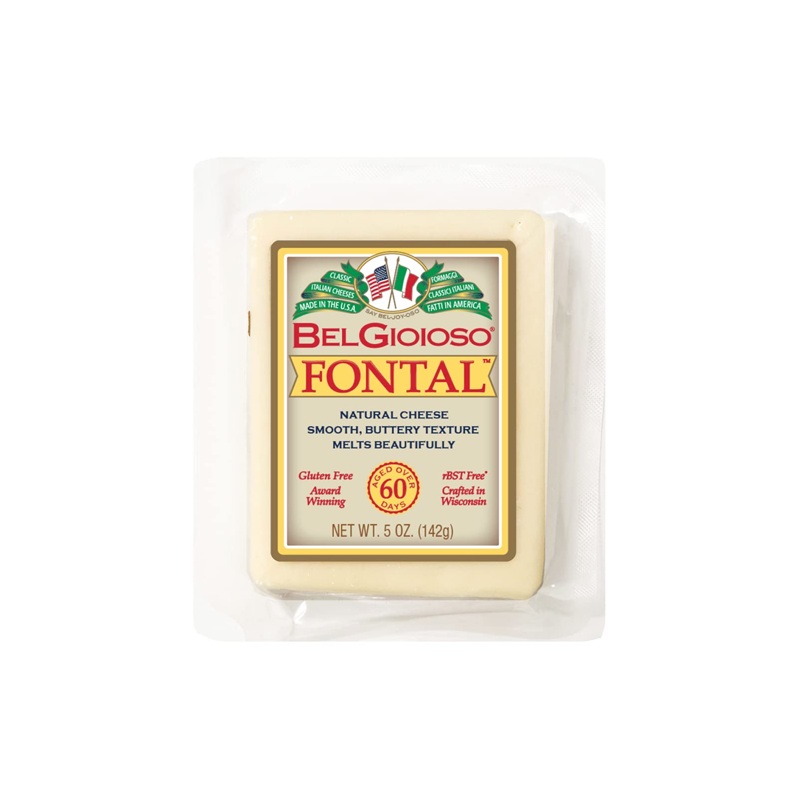 Belgioioso Cheese Wedge Fontina, 5 oz
