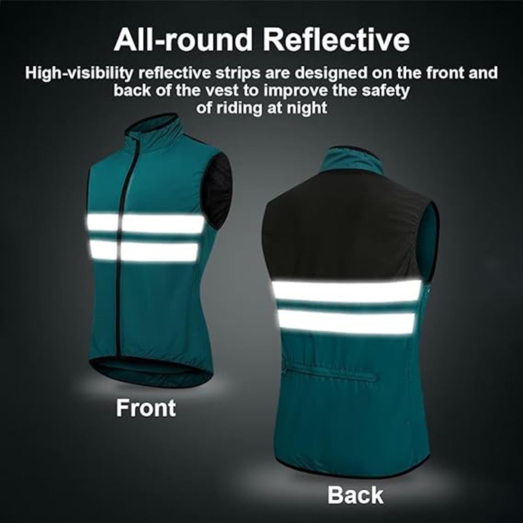 Chaleco de ciclismo para hombre y mujer chaqueta sin mangas montar en bicicleta chaleco deportivo para bicicleta camisetas reflectantes ligeras abrigo transpirable