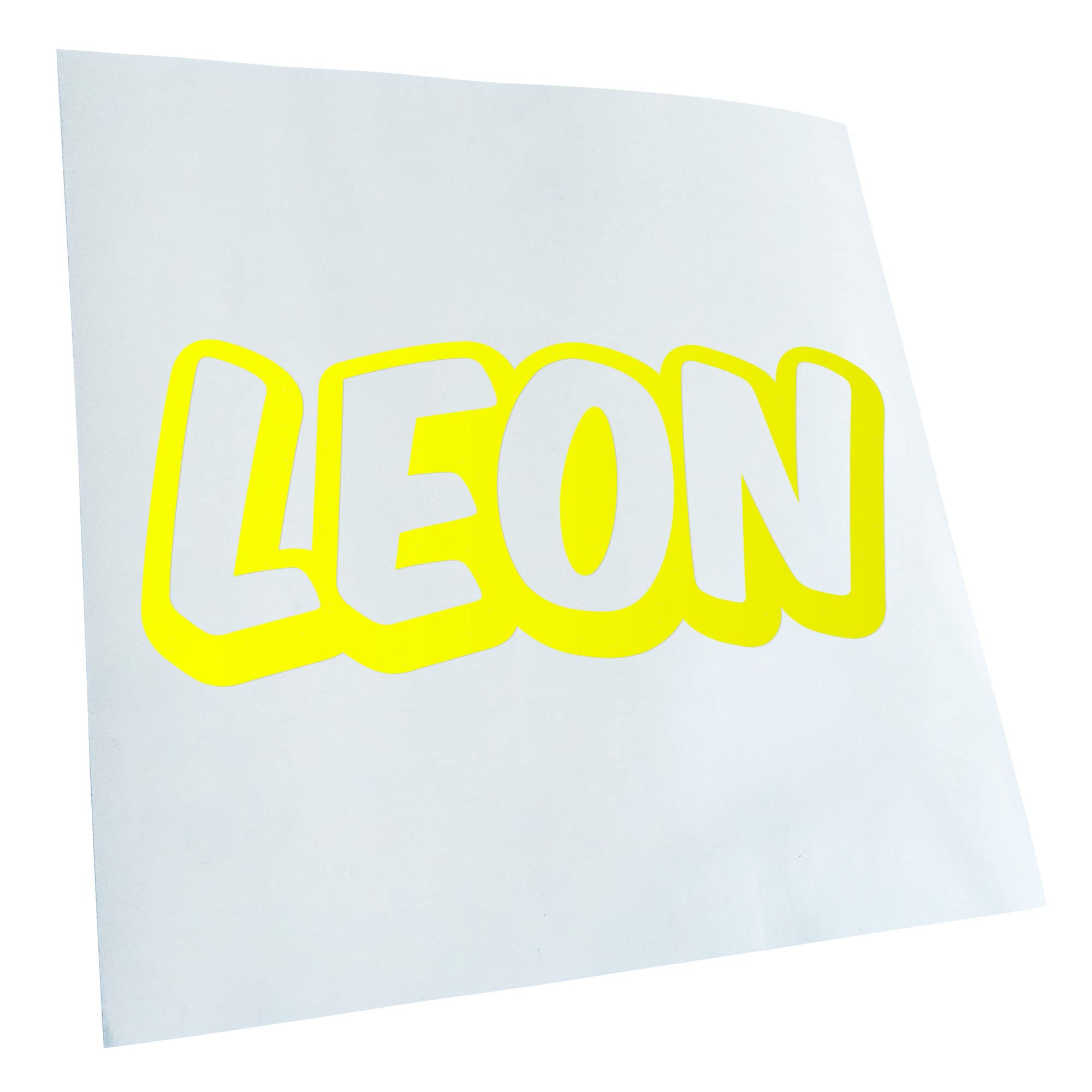 Kiwistar Leon First Name Boys Sticker 25 Colours Neon Matt