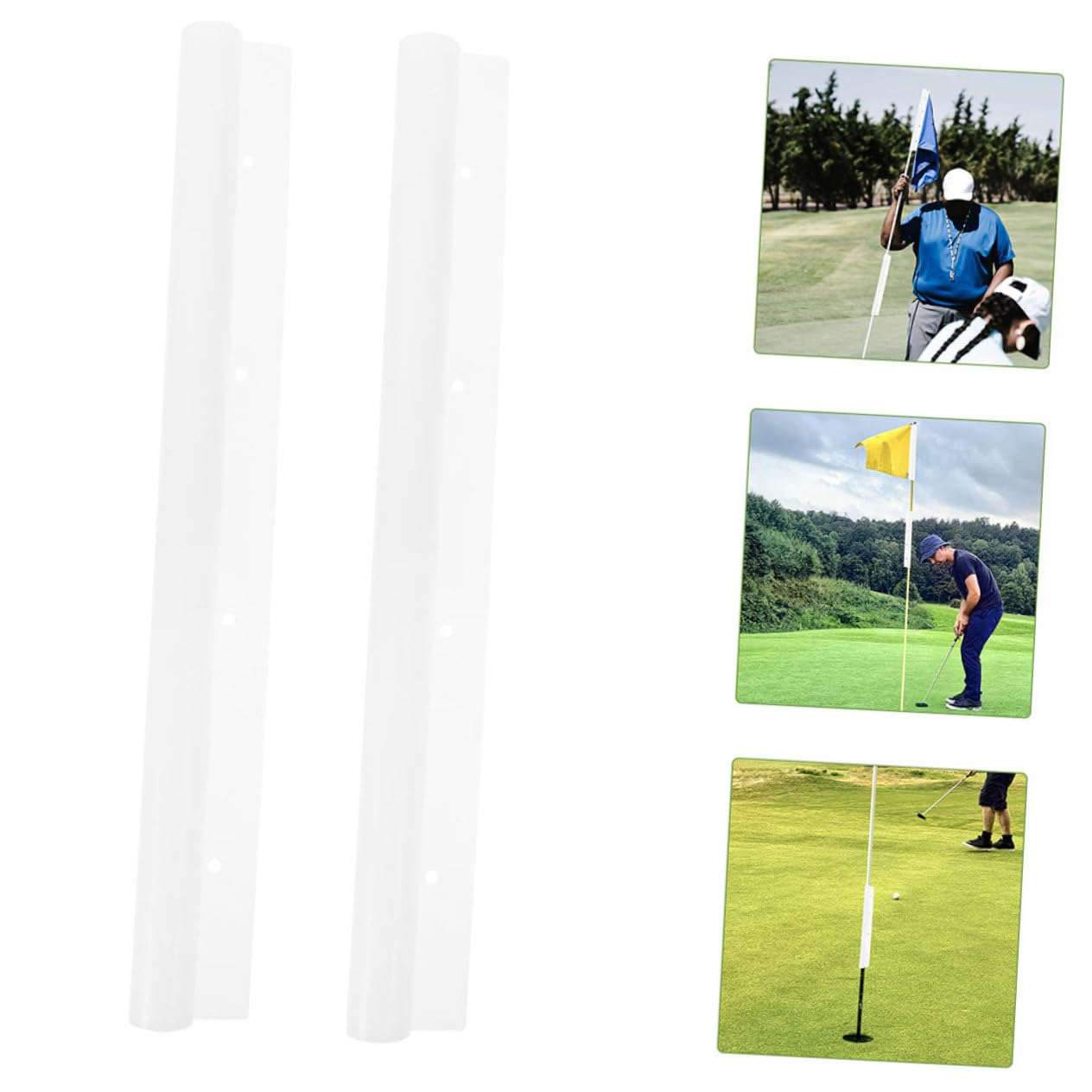 POPETPOP Golf Flagging Kit 4 Pack of Golf Flag Tubes Portable Flag Poles for Golf Course