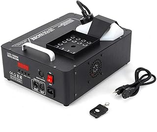 Stage Effect Smoke Machine, 24 LEDs RGB 1500W Air Column Smoke Fog Machine 3in1 Vertical Spray Stage Light Fogger for Stage Show Club Party DJ Concert Wedding