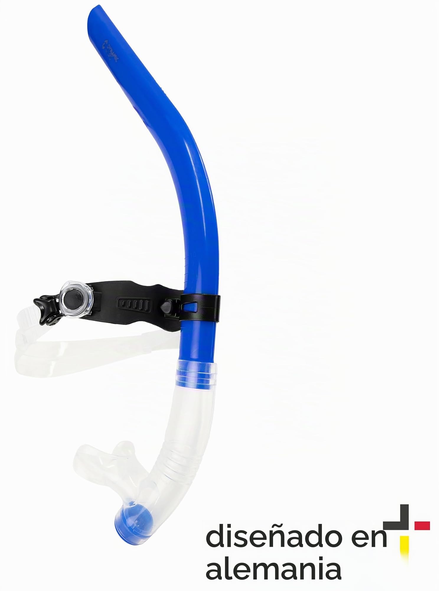Tubo de Snorkel Premium para natación – Diseñado en Alemania - Tubo de Snorkel Frontal con Boquilla de Silicona, Diadema de Silicona, Tubo de Snorkel para natación