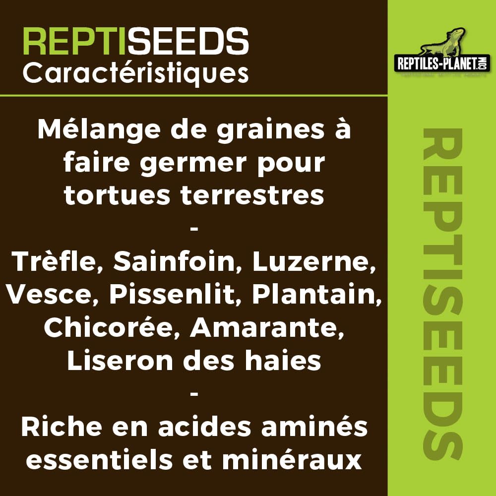 Reptiles Planet - Reptiseeds - Mieszanka nasion kiełkujących żółwia ziemnego - 40 g