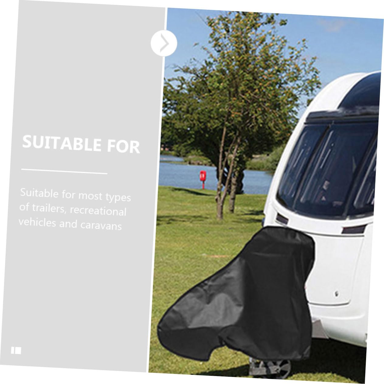3 Piezas Cubierta Enganche Remolque Cubierta Gancho Remolque RV Caravana Outdoor Storage Cortavientos Parasol Coche Billetera Viaje Sombra Enganche Prueba
