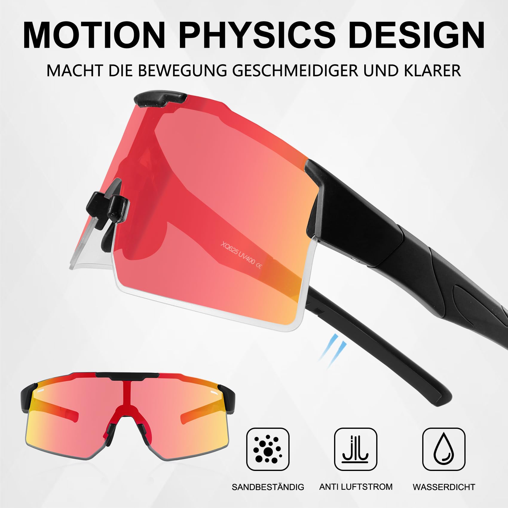 DUDUKING Gafas de sol polarizadas polarizadas para hombre y mujer, gafas deportivas para ciclismo, correr, golf, béisbol