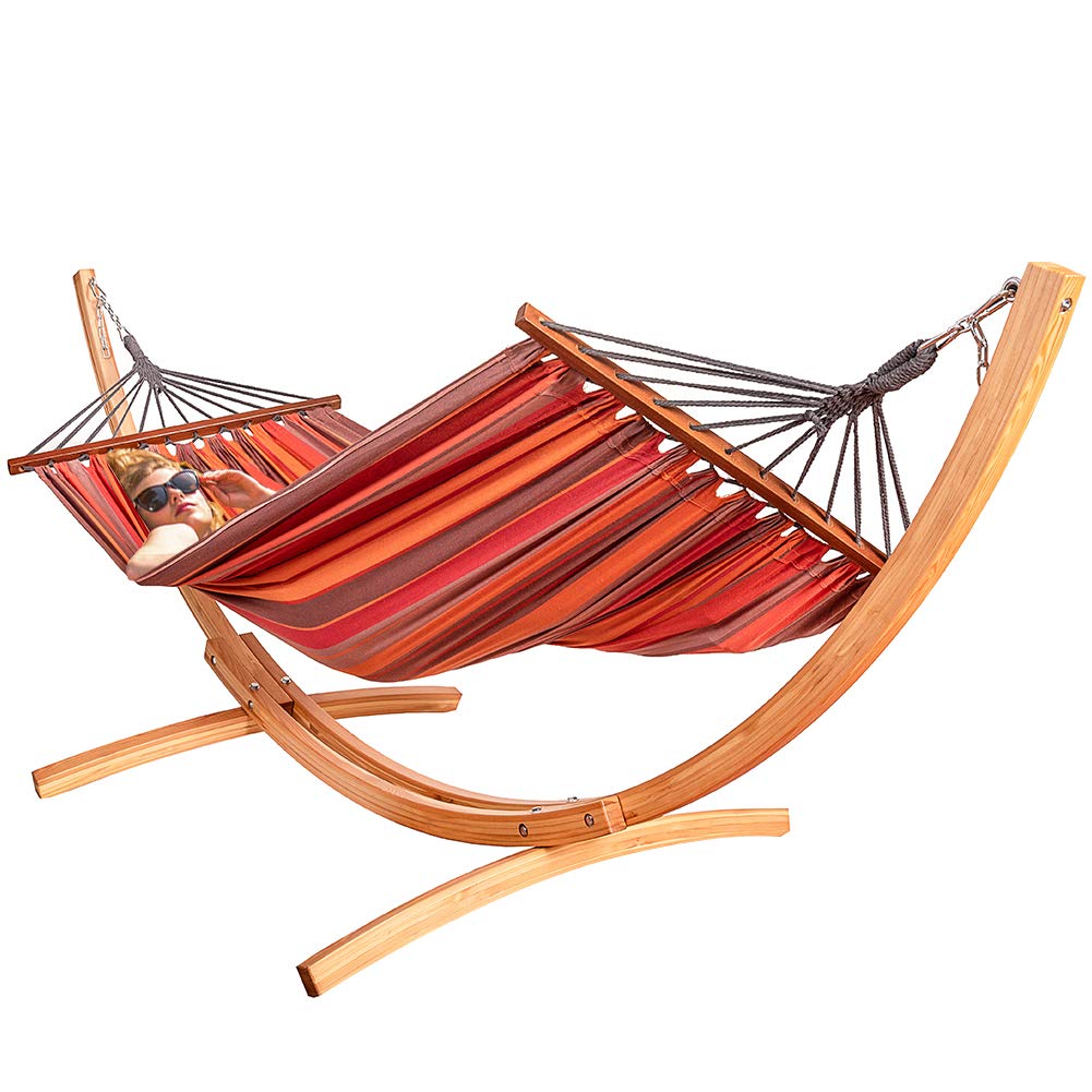 Lazy Daze Hammocks 10 Feet Russian Pine Hardwood Arc Frame Hammock