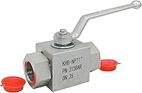 Vista 11 de Válvula hidráulica de alta presión KHB 1-1/4'' NPT, de cierre de 2 vías, válvula de bola hidráulica 4650 PSI