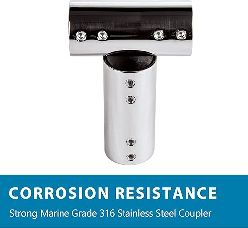Miniatura 3 de Conectores rectos de 2 vías, 2 conectores de tubo de acero inoxidable fundido 316, conector de pezones resistentes, pieza de repuesto para proyectos