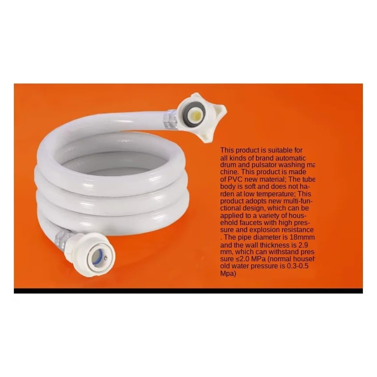 Tubo De Entrada De Lavadora Multifunción, Extensión De Rueda De Onda Automática, Accesorios De Mantenimiento De Manguera De Entrada De Agua(6 m)