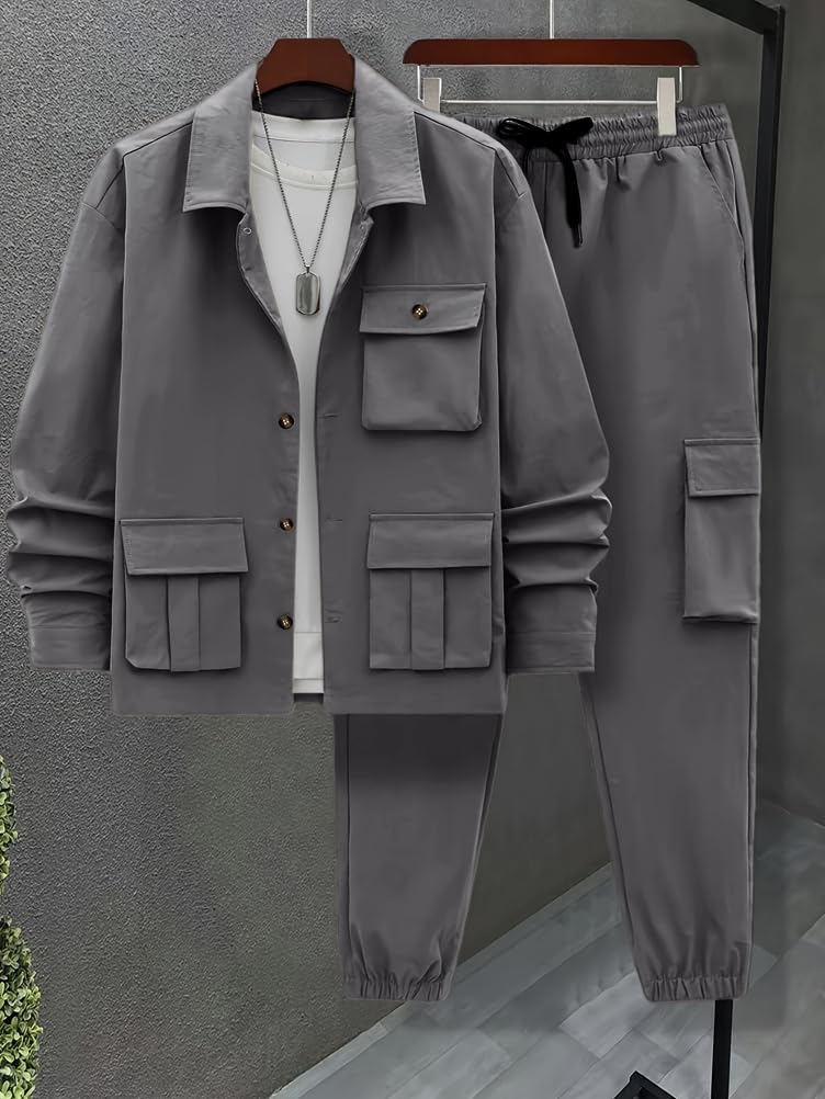 Tuta Uomo Completo 2 Pezzi Maniche Lunghe Casual