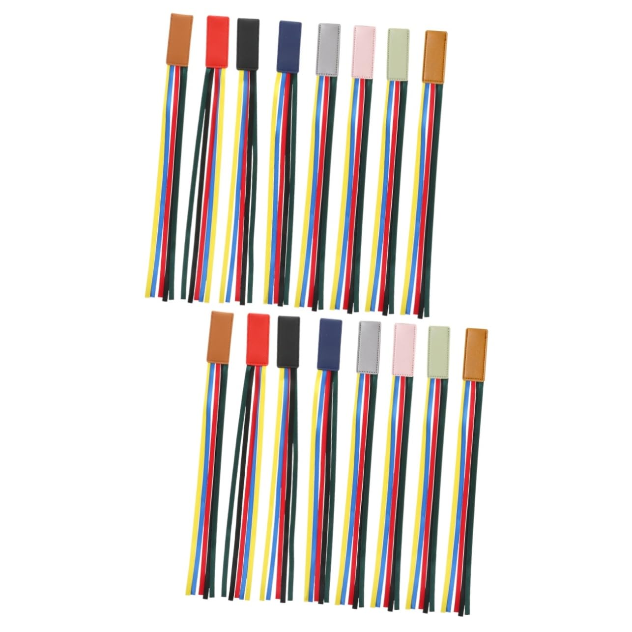 HOMSFOU 2 Set Segnalibri Per Studenti Indicatori Pagina Pelle Per Bibbia Riutilizzabili E Decorativi Colori Rosa Nero Grigio Blu Marrone Menta 8 Pezzi * 2