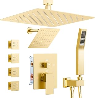 Shower Systems with 4 Body Spray Jets, STARBATH 4 Way 12+6