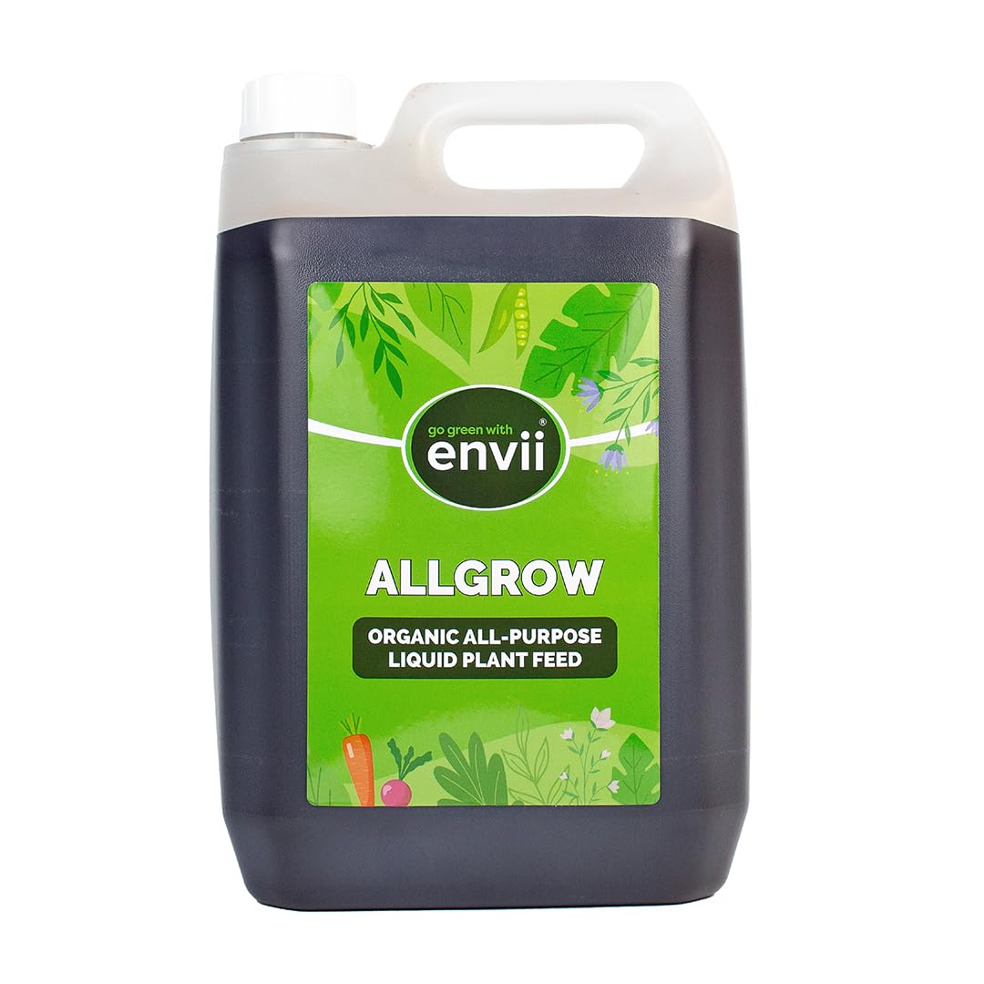 Envii Allgrow, Organic Multipurpose Fertiliser Plant Feed, Liquid Outdoor Plant Food, Perfect for Flowers & Plants - 5 Litre Makes 1,650 Litres