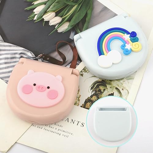 Miniatura 4 de KELEAPEKER Mini kit de proyecto de costura, kit de costura de viaje, 2 piezas de agujas de plástico, suministros de bricolaje, caja de viaje mínima,