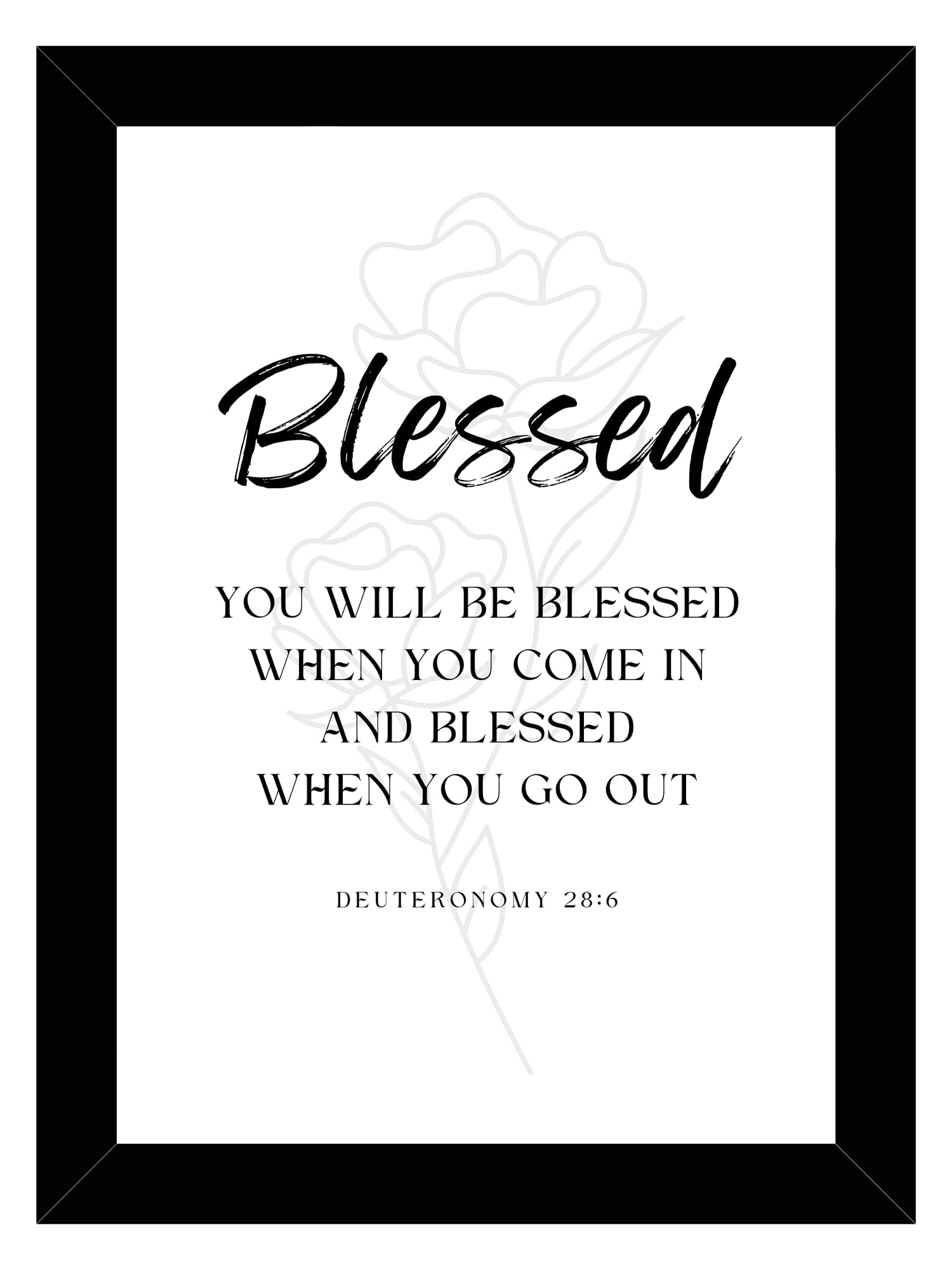 GRACE OF GOD - You Will Be Blessed - Jesus Quotes Wall Frames, Bible Verses Wall Decor, Bible Verse Wall Frames, Framed Poster For Home and Office (13.1 x 9.8) Inches