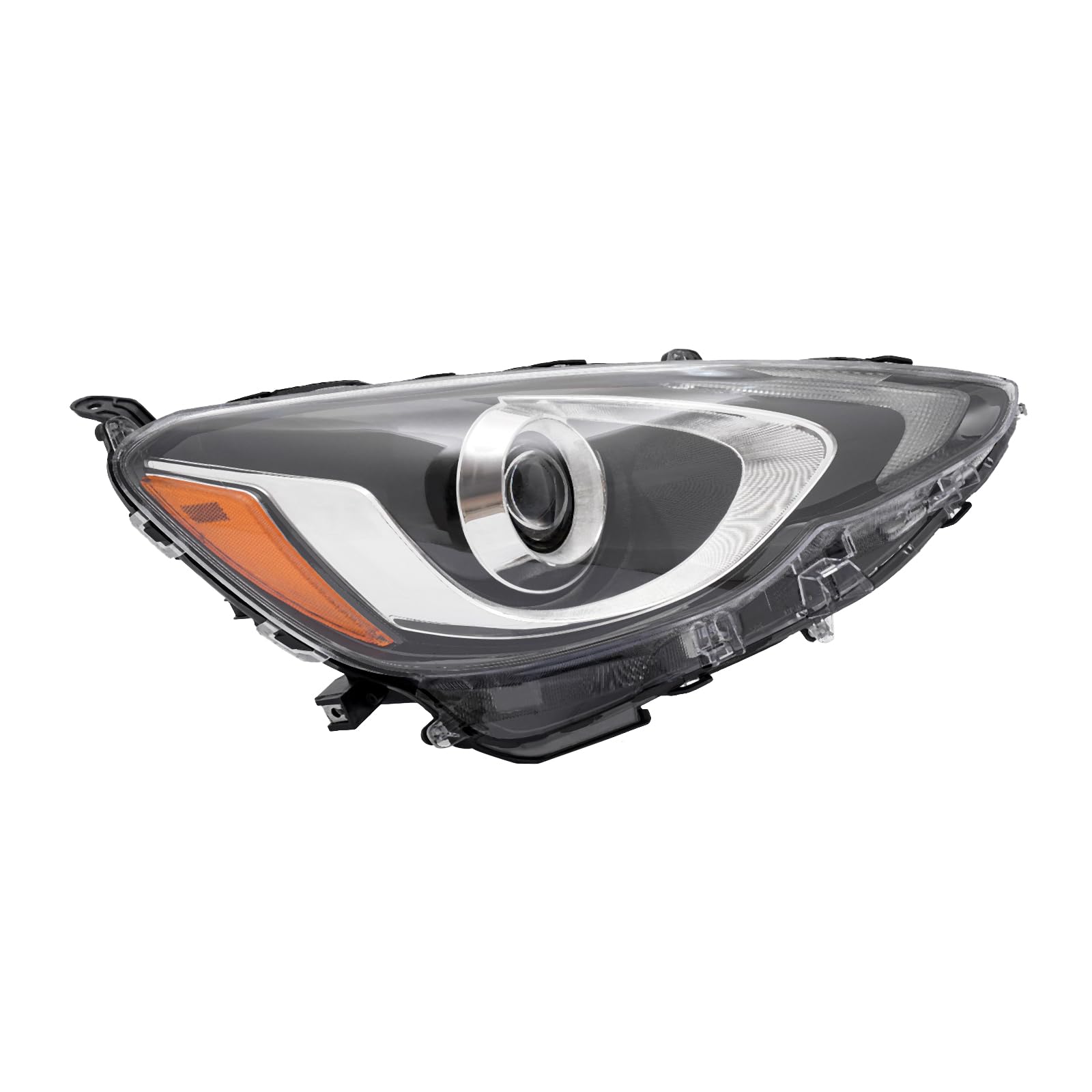 Halogen Headlight Assembly for Toyota Prius C 2015-2017, TO2503236 81110-52K70 8111052K70, Right Headlamp Direct Replacement, Passenger Side Head Light (Right Passenger Side)