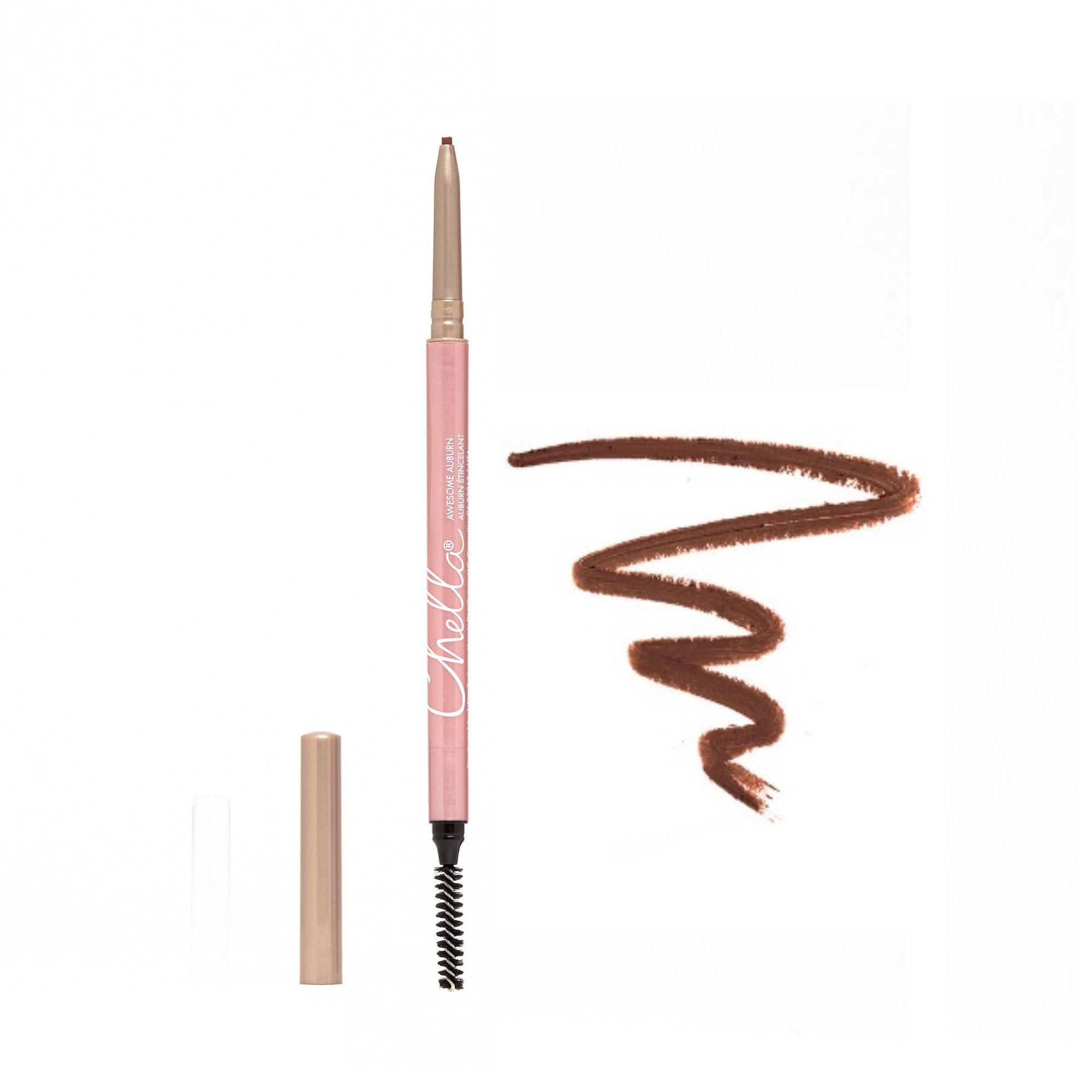 Chella Eyebrow Pencil - Vegan, Gluten Free, Cruelty Free, Paraben Free, Long Wearing, Smooth Consistency (Awesome Auburn)