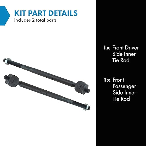 Miniatura 766 de TRQ Juego de barras de acoplamiento exteriores compatibles con Chevrolet Cruze Volt 2016-2019
