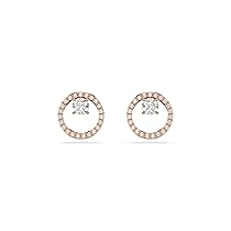 Swarovski Orecchini a lobo Constella, Taglio Round, Bianchi, Placcato color oro rosa