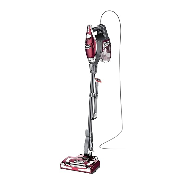 Shark HV322 Rocket Deluxe Pro Corded Stick Vacuum with LED Headlights, XL Dust Cup, Lightweight, Perfect for Pet Hair Pickup, Converts to a Hand Vacuum, with Pet Attachments, Bordeaux/Silver