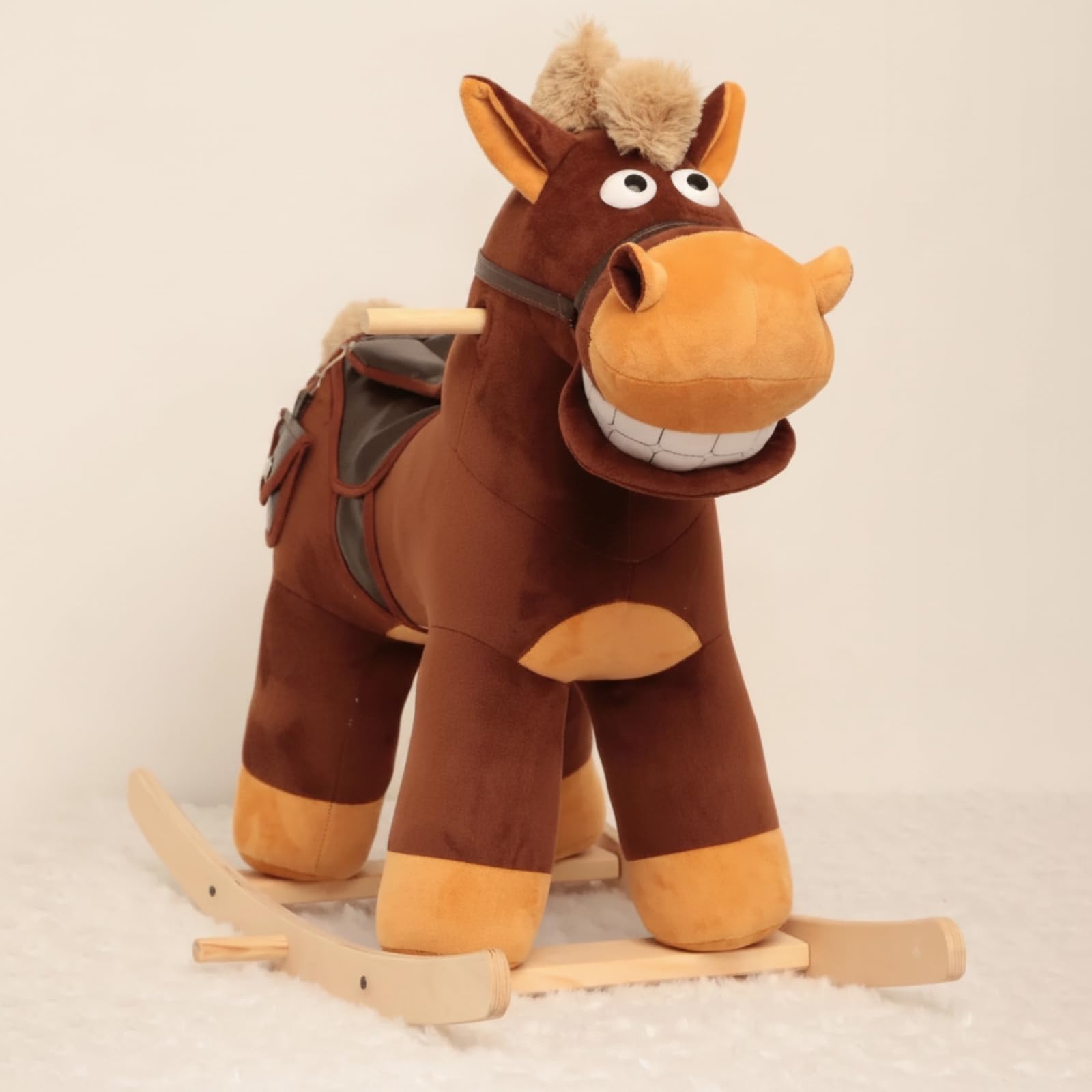 Cavallo a con Maniglie Imbottito, Grigio