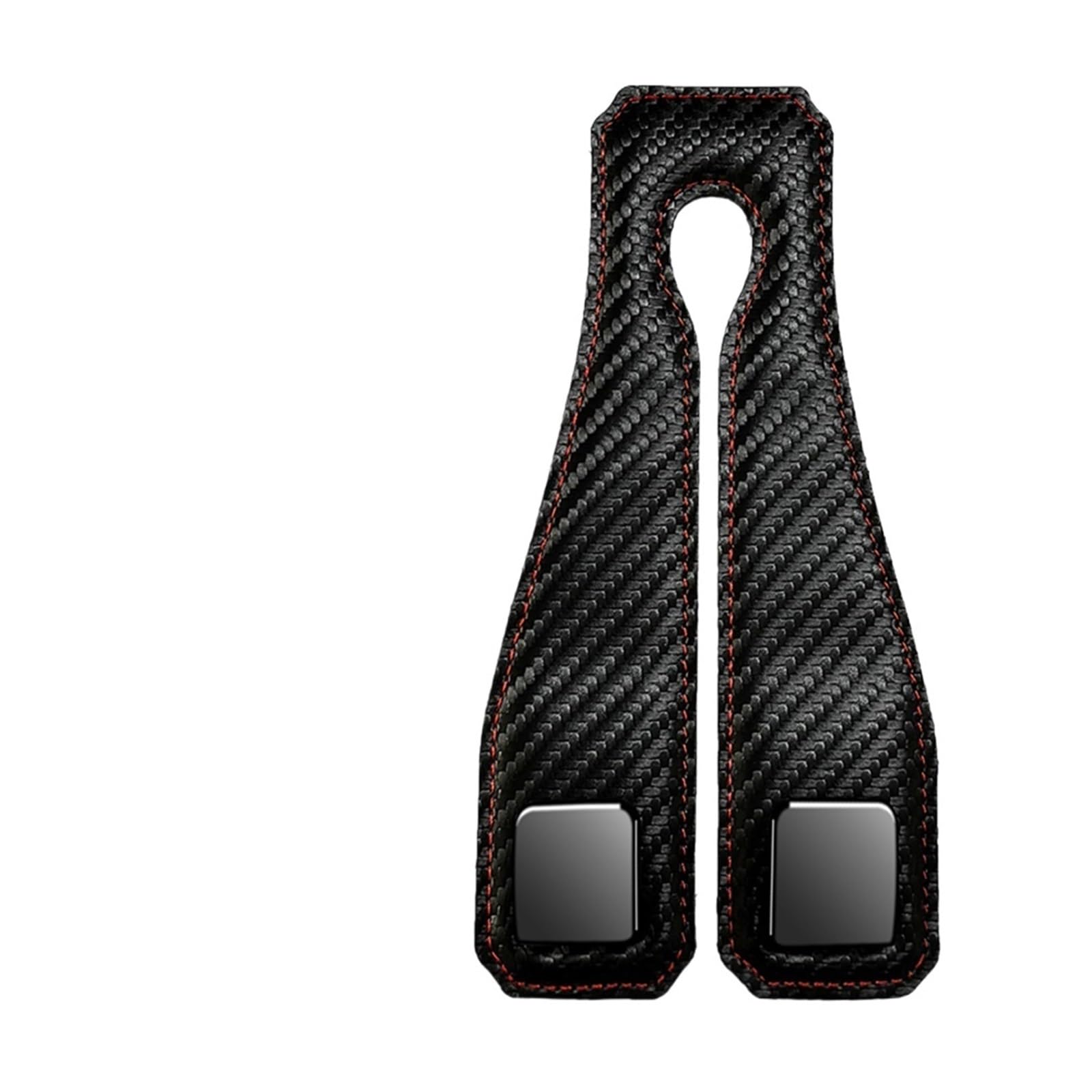 Mosklo Car Interior Trim Accessories Universal Car Headrest Hook Suede Rear Seat Hanging Dual 20KG Large Load-Bearing Alloy Hanger Tool Accessories(Carbon Red Black)