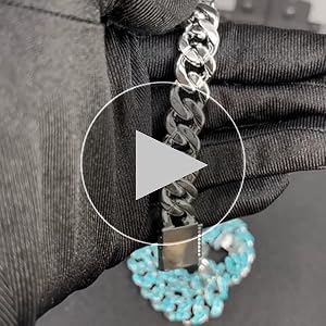 Amazon.com: Apzzic 11mm Cuban Link Necklace Iced Out Miami