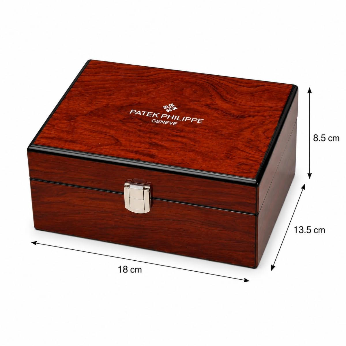Custodia Porta Orologio in Legno Scatola Orologio da Tavolo con Cuscino Interno Coperchio a Cerniera Profilo Ordinato per Patek Philippe Nautilus