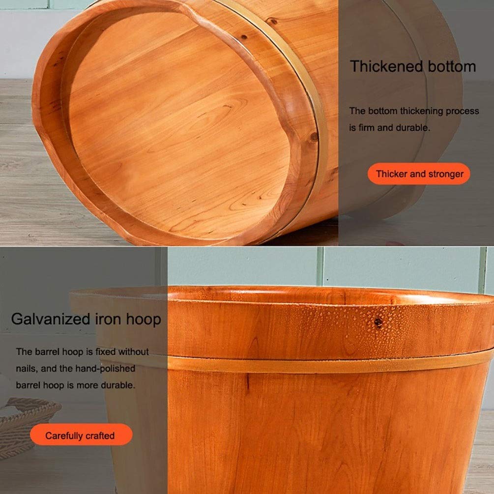 Secchio per Immersione dei Piedi in Botte di Legno per pediluvio, Vasca idromassaggio per pediluvio, lavabo per Pedicure per Adulti, Secchio in Legno per Pedicure, Vasca per Piedi in ammollo