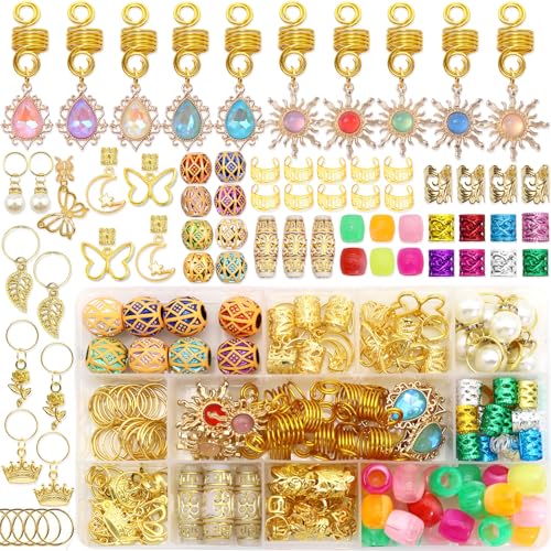 Joyas doradas para trenzas de diseño sofisticado con piedras de cristal de alta claridad