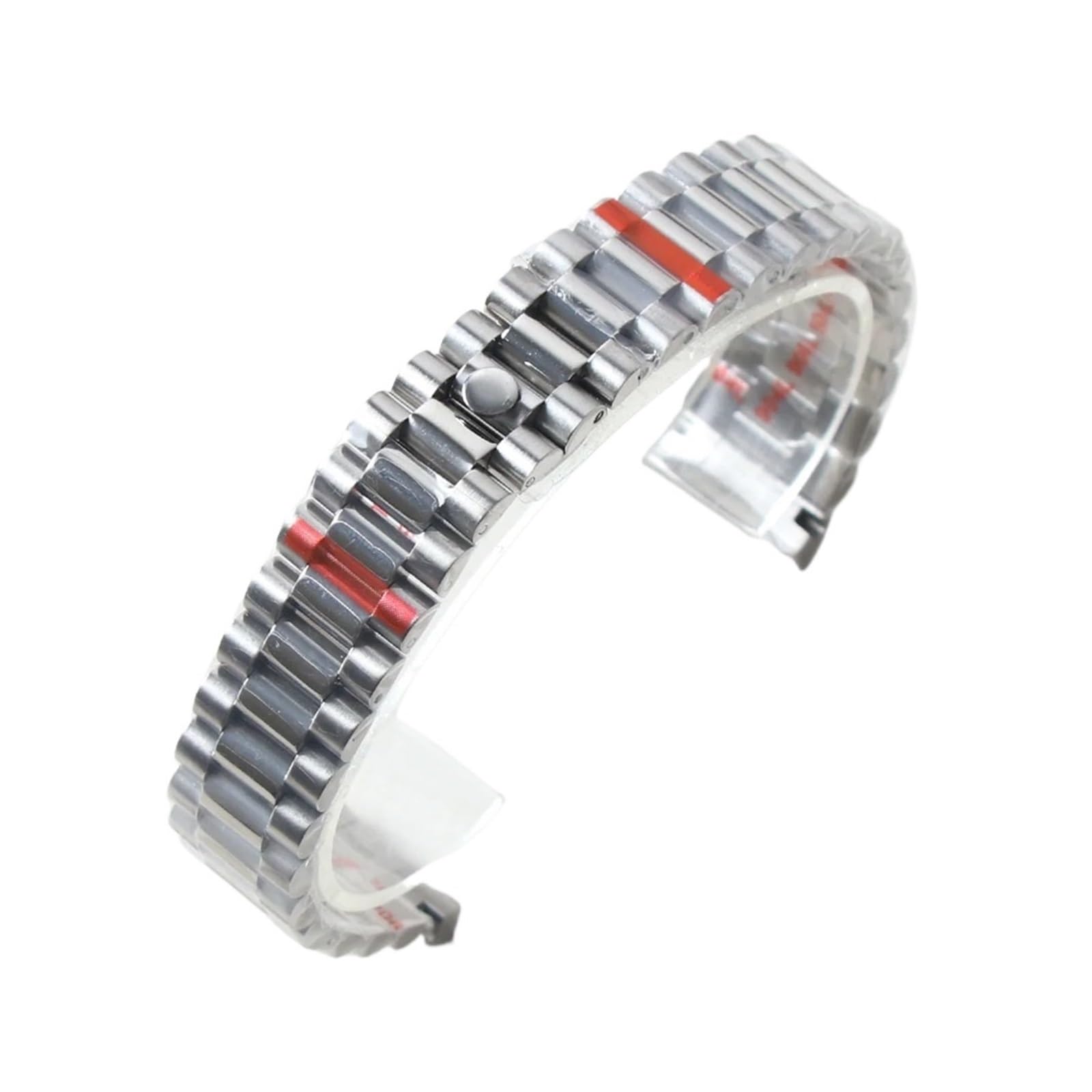 20 mm gebogenes President-Uhrenarmband, kompatibel mit NH35 Datejust, 904L-Edelstahlarmband, kompatibel mit Silber-Gold-Armband