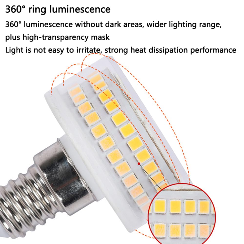Confezione da 10 lampadine LED E14 a Mais, lampadine LED E14 da 9W a Mais 3000K, lampadine LED E14 a Risparmio energetico, lampadine a Mais morbide ad Alta luminosità per Illuminazione