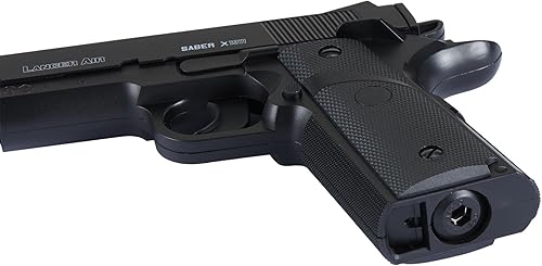 Miniatura 5 de Lancer Tactical Pistola de aire Saber X1911 CO2 pistola de aire comprimido-480 FPS con alta presión 0.42 oz y bolsa de metal BBS