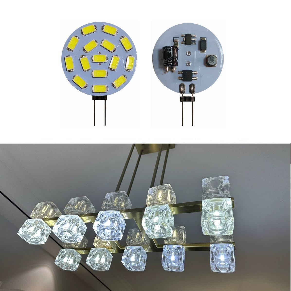 Żarówka LED G4 3W COB 6500K Biała, 12V AC/DC, Bip-pinowa baza, CRI 80+ Wysoka (12V-3W 20 sztuk/Biała 6500K)