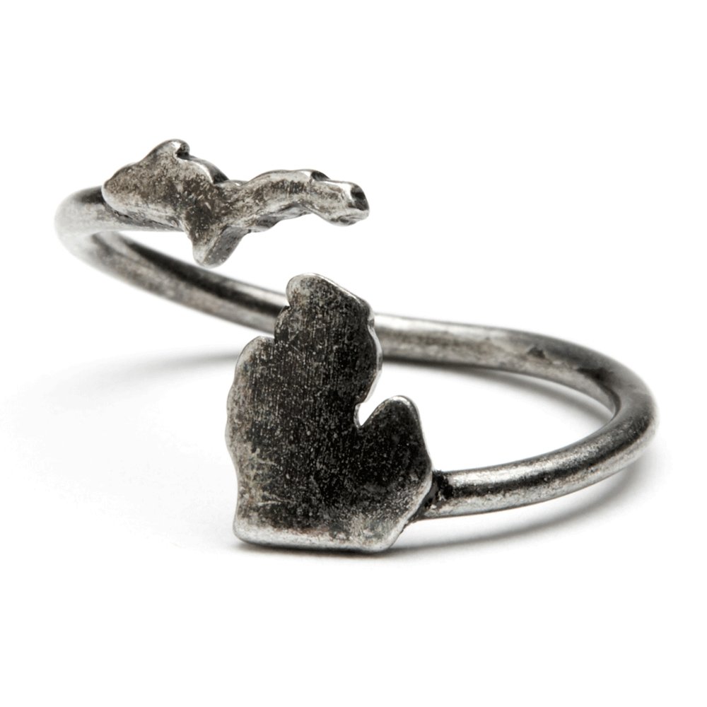 Stone Armory State of Michigan Ring | Adjustable Michigan Map Ring | Unique MI Jewelry | Souvenir Gifts