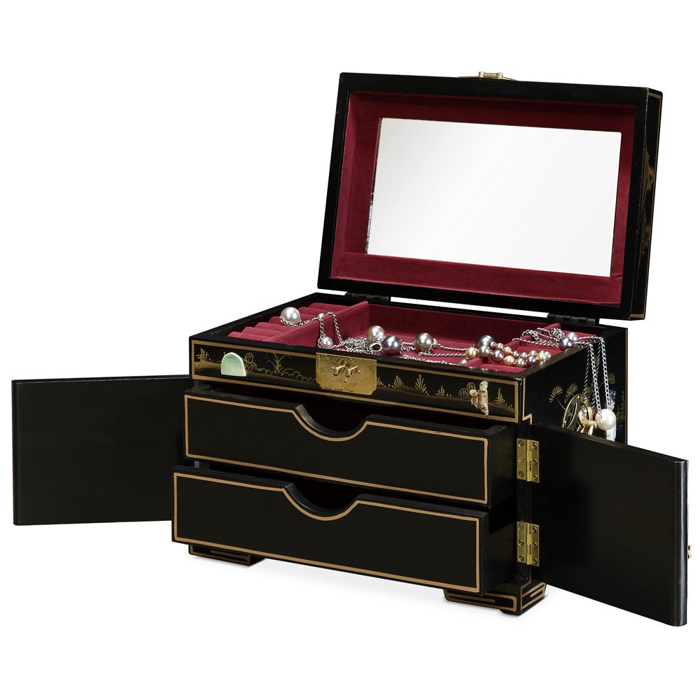 Amazon.com: ChinaFurnitureOnline Black Lacquer Mother of Pearl