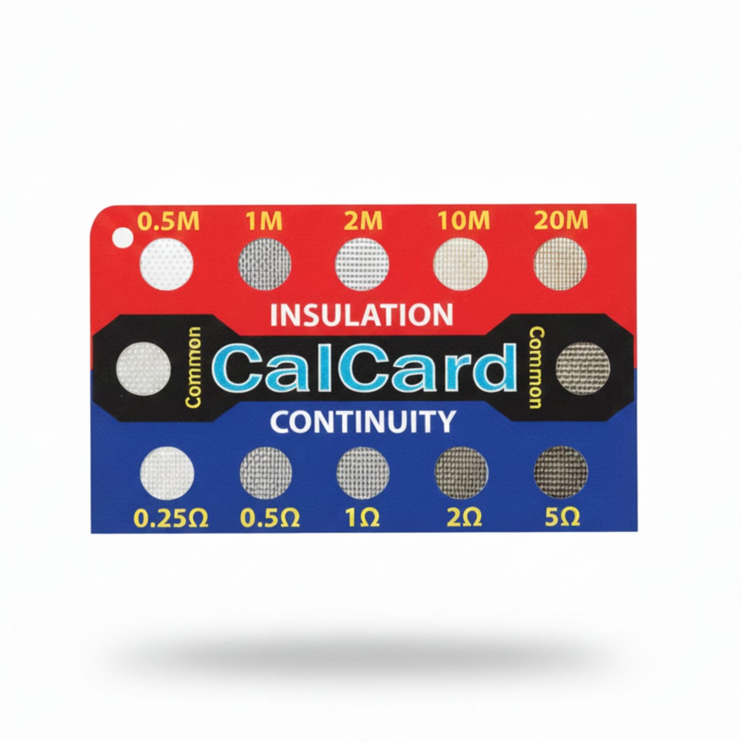 Electrical Calibration Check Card Insulation & Continuity Resistance Test Card for Multimeters, Insulation Resistance Testers, PAT Testers, Socket Testers, Voltage Multifunction Testers