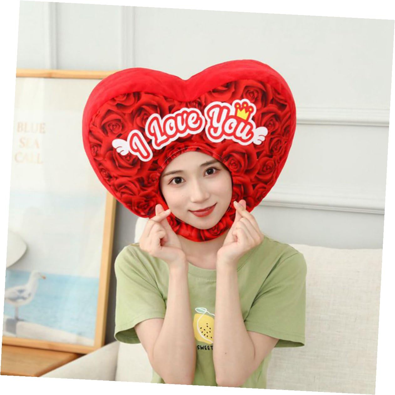 Healifty Sombrero de Peluche con Diseño de Corazón Rosa para San Valentín Accesorio de Disfraz Adorable y Cómodo para Parejas como Complemento Fotográfico Fiestas Festivales rol Románticos
