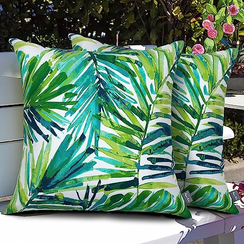 Magpie Fabrics Patio Pillow with Insert 18'x18', Set of 2, Fade-Resistant Outdoor Indoor Cushion...