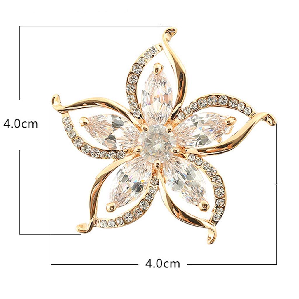 WXKAGF Brosche Kristall Diamant Brosche Zirkon Brosche Damen Anzug mit Accessoires Damen Kleidung Dekorationen