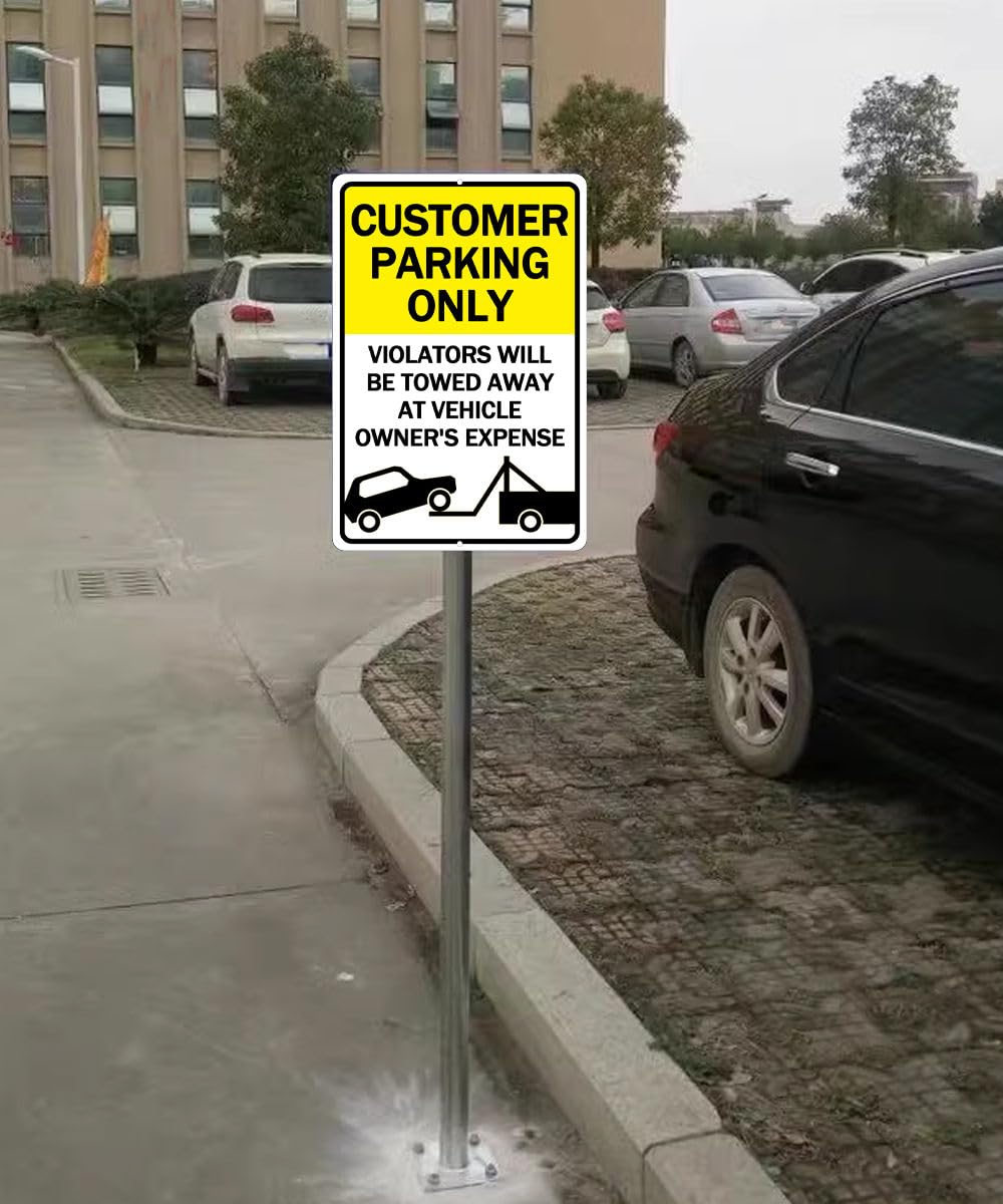 customer parking only ロードサイン Amazon.com: SignWays Customizable Customer Parking Only