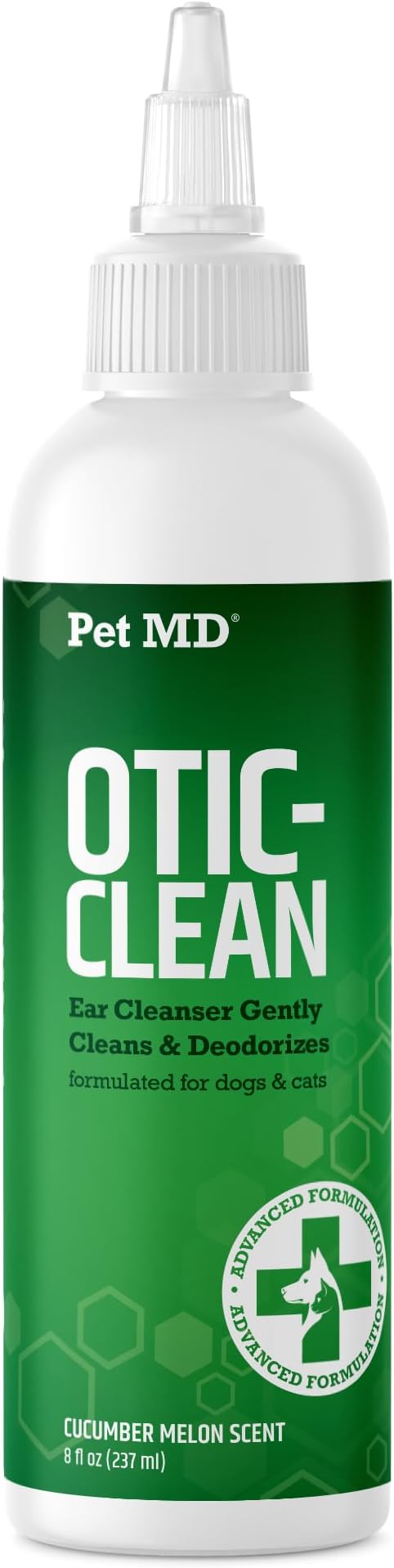 Otic Clean Dog Ear Cleaner for Cats and Dogs - Effective Against Infections Caused by Infections, Itching and Controls Ear Odor - 8 oz (Cucumber Melon)