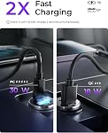 LISEN 2-Pack USB C Chargeur de voiture 54W Éclairage de cigarette pour voiture USB Chargeur[Mini&Metal] Charge rapide USBC Adaptateur de Chargeur de Voiture Rapide pour iPhone 16 15 14 Pro Max Plus 13 12, iPad Pro, Retour à l'école