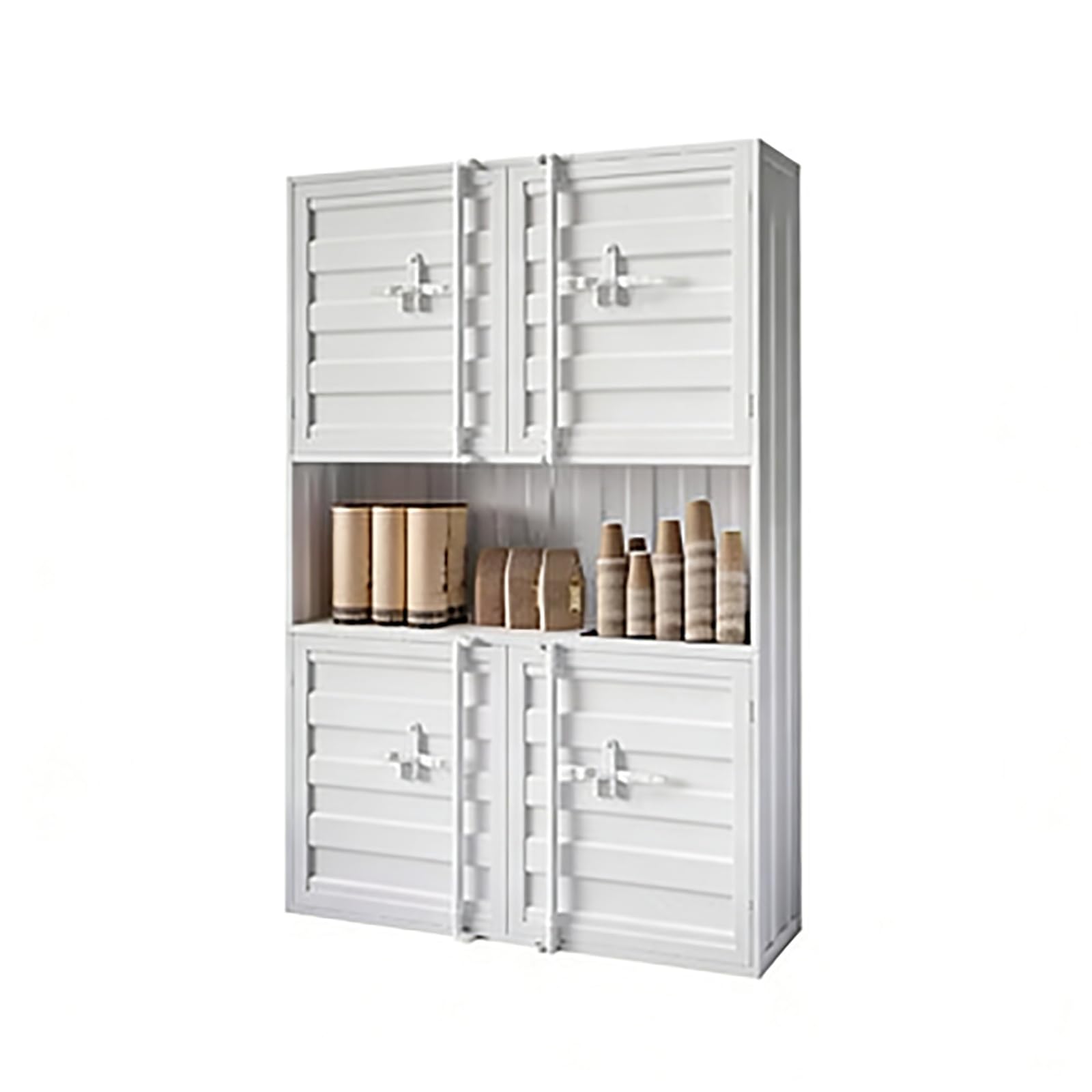 BHGFYXBS Industrial Metal Sto Cabinet With Doors Versatile For Home Office Ga Living Room & Bedroom & Slish Solut For Clutter Ment,120Cmwhite,120cmWhite