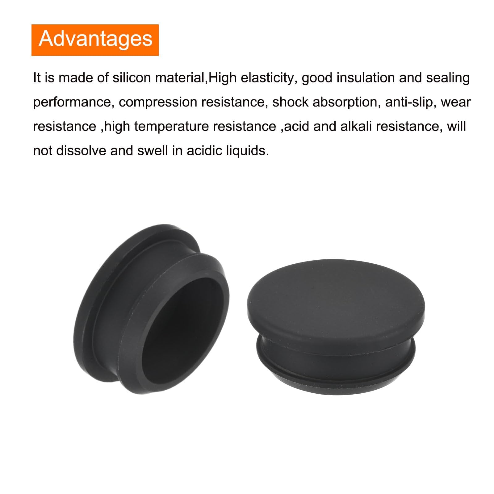 TA-VIGOR 2Pcs Silicone Snap in Locking Hole Plugs, 32.6mm Diameter Hole Stoppers - Image 4
