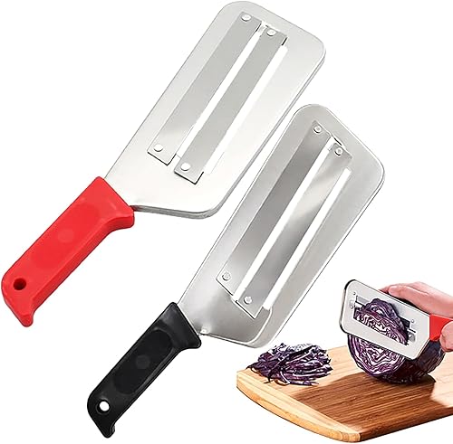 Miniatura 8 de Cuchillo triturador de acero inoxidable, cortador de doble capa, cortador de verduras multifuncional, triturador de repollo, cuchillas afiladas,